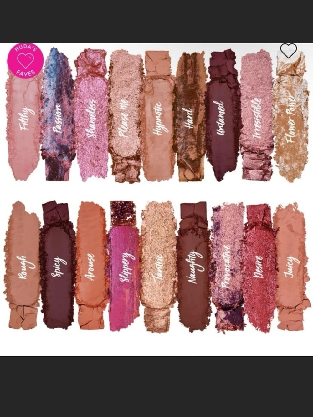 HUDA BEAUTY Naughty Eyeshadow Palette - Pink, Rose, Mauve & Gold Tones